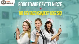 Nie czytasz książek? Lecz się! LIFESTYLE, Książka - Statystyki czytelnictwa w Polsce od lat są alarmujące. Ale raporty czytają tylko ci... którzy czytają. Nie przekonają tych, którym drukowane litery kojarzą się tylko z nudą. Internetowa księgarnia TaniaKsiazka.pl wymyśliła więc „Pogotowie Czytelnicze”.